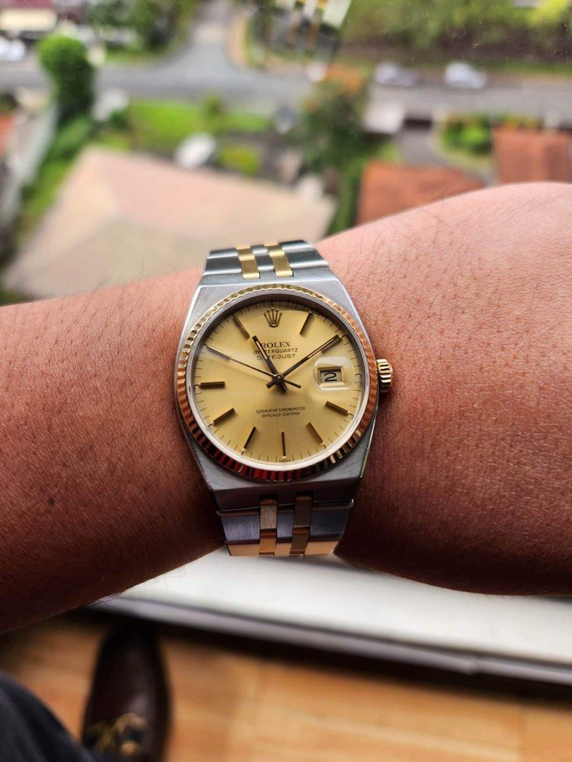 Rolex oysterquartz two tone hotsell