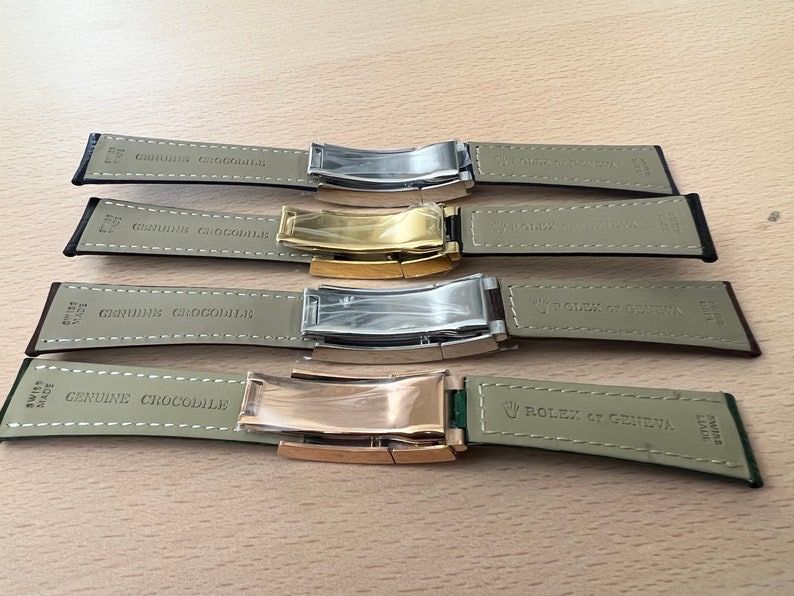 Rolex leather strap with clasp clearance