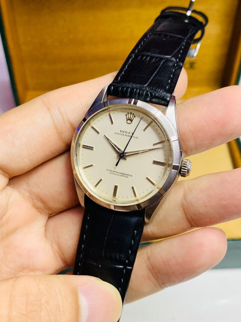 ROLEX Oyster Perpetual 1007 Chronometer 34mm Automatic Watch Rare