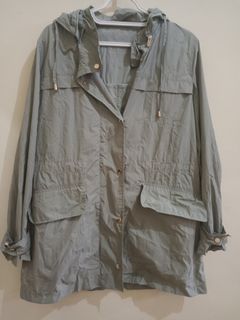 Sage army parka jacket