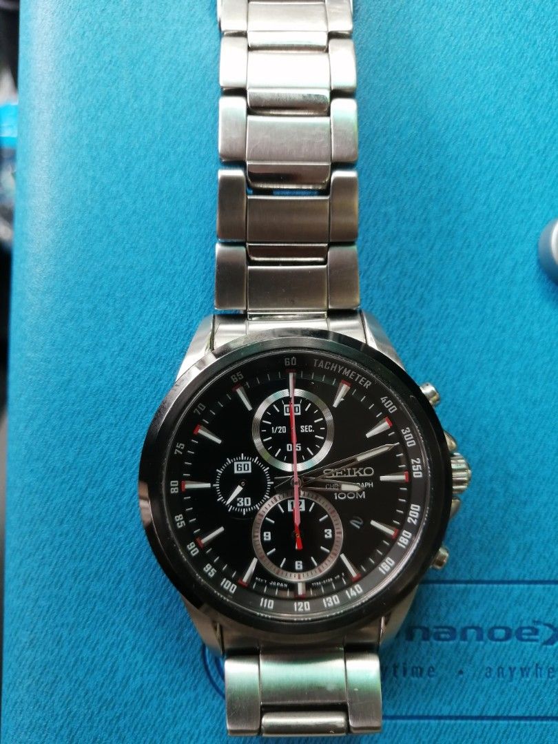 Seiko chronograph 100m 2025 tachymeter