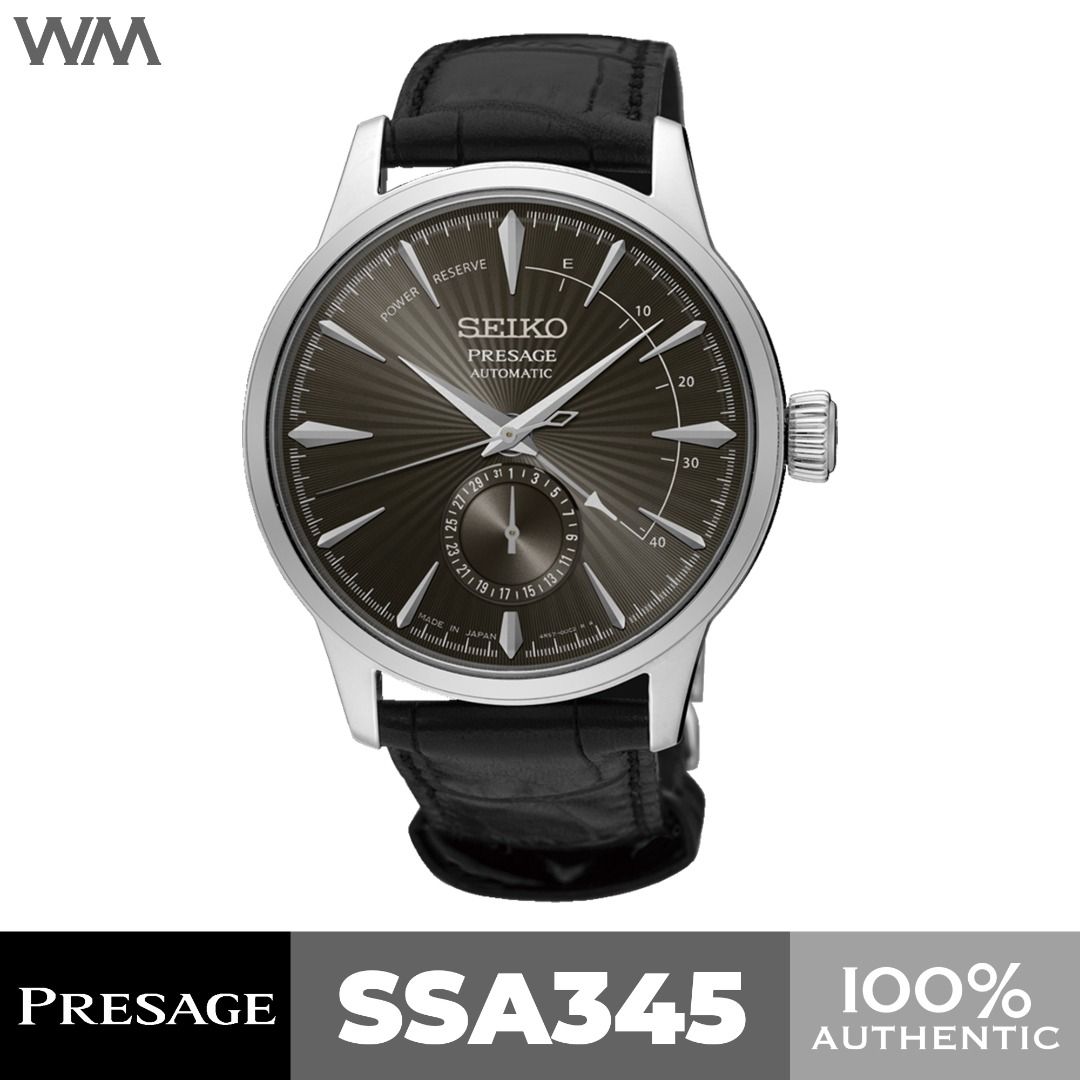 Seiko Presage Cocktail Time Espresso Martini Formal Dress Automatic Watch with Power Reserve SSA345 SSA345J1