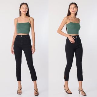 Side Bae Slim Fit Jeans in Black