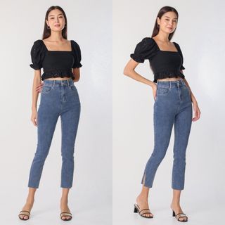 Side Bae Slim Fit Jeans in Dark Blue