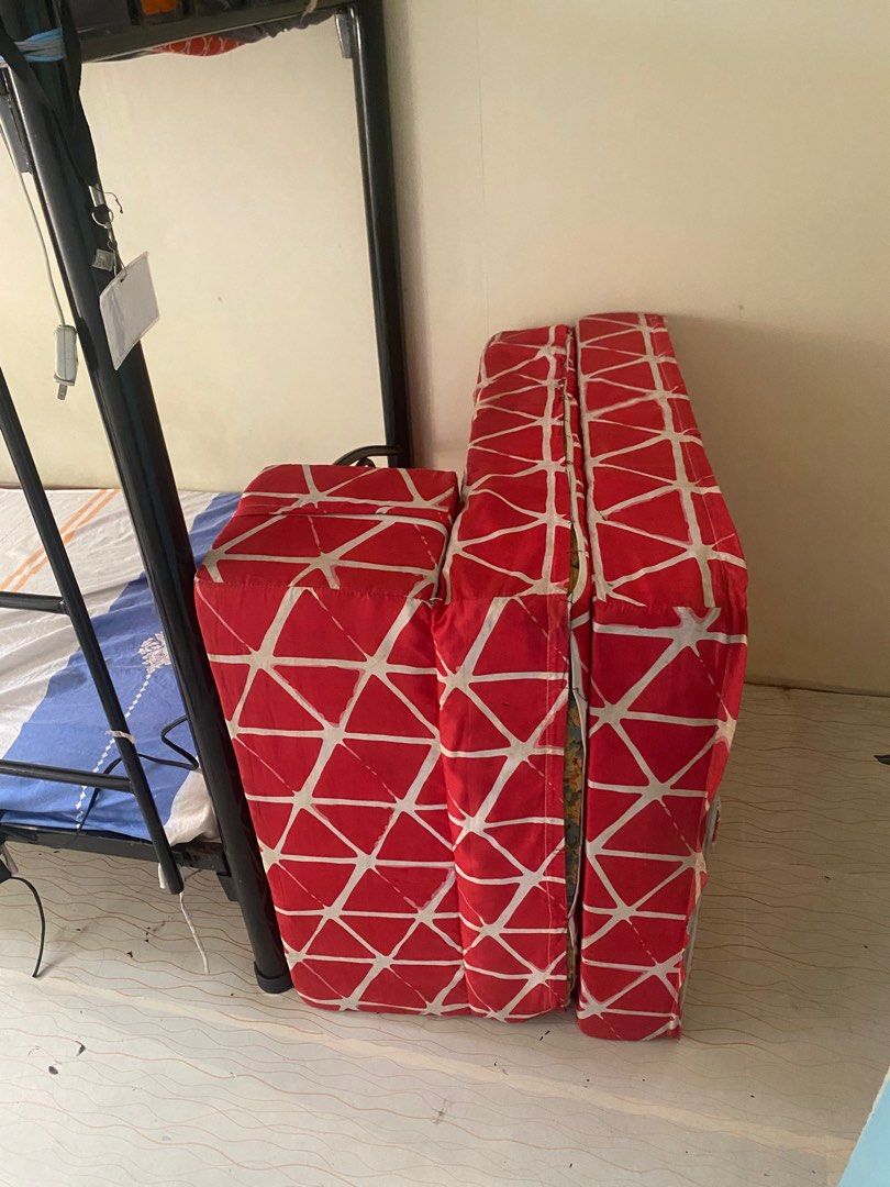 SINGLE DOUBLE DECK WITH 1 FOAM AND FREE SOFA BED, Furniture & Home