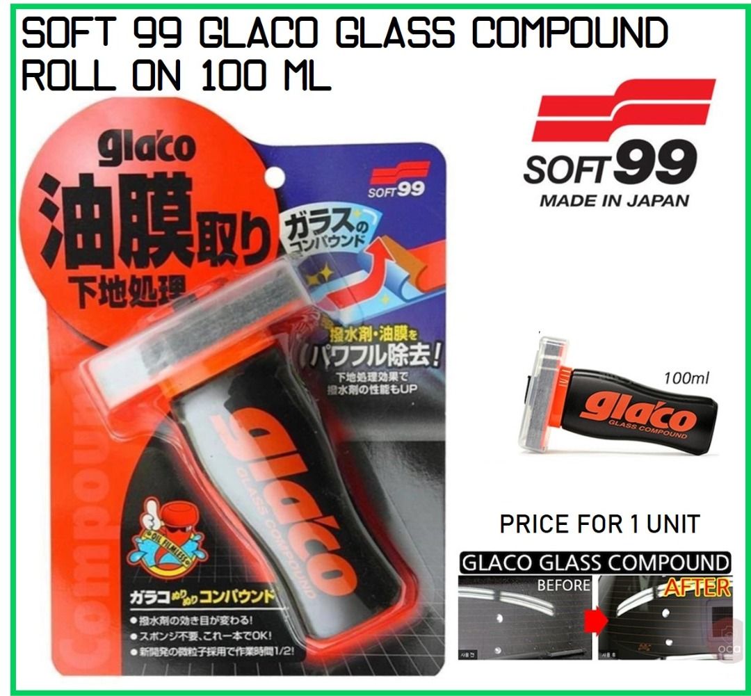 Soft99 Glaco Glass Compound Roll on (t) 100 ml