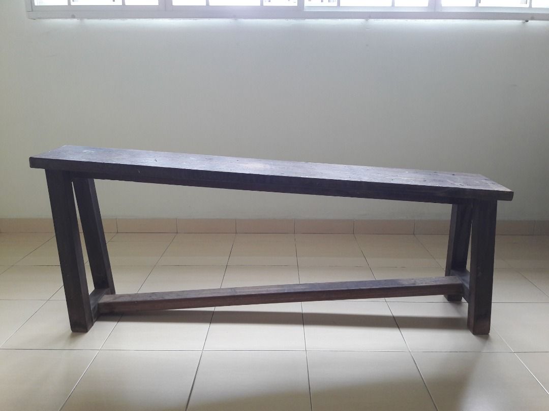 Rare Vintage Solid Wooden Workout Exercise Bench Built In Incline with Free Ab Slider Gym Bench
