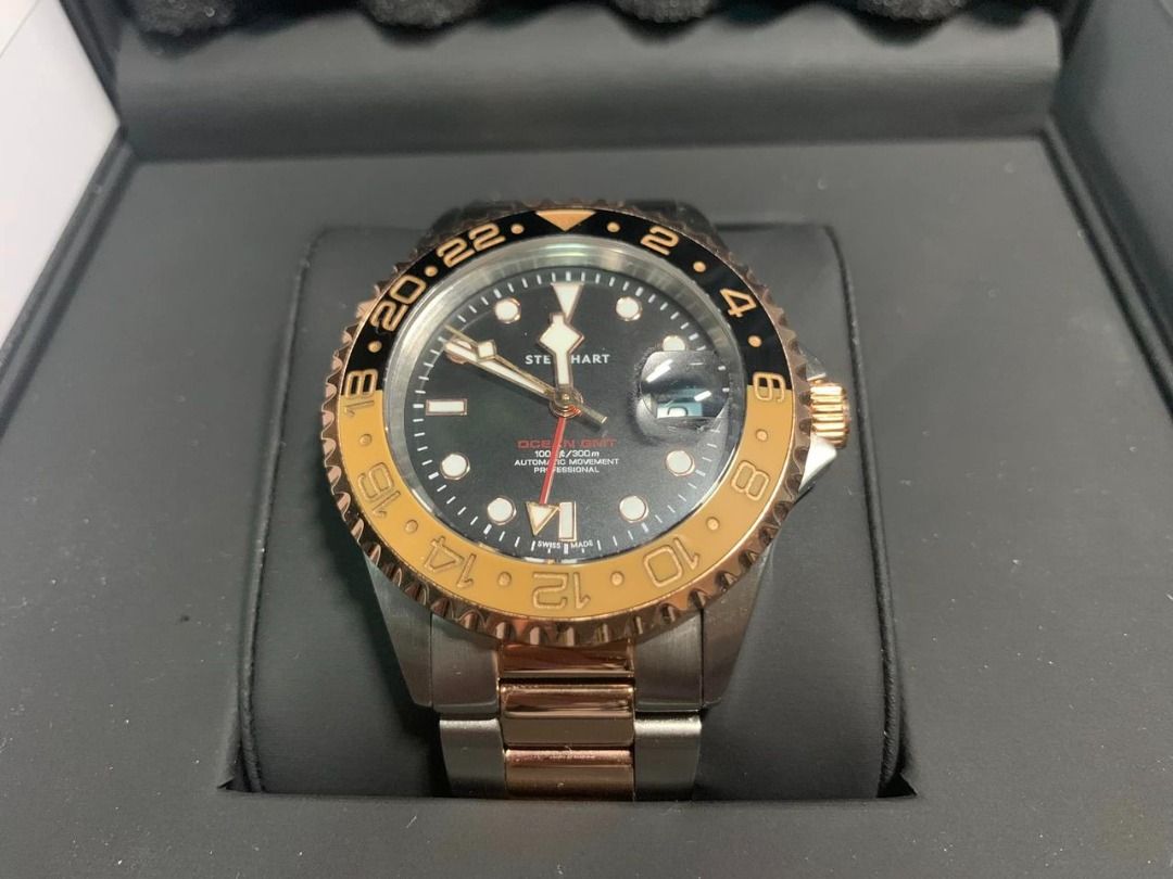 Steinhart Ocean One GMT two-tone BLACK/KHAKI Diver Watch, 名牌