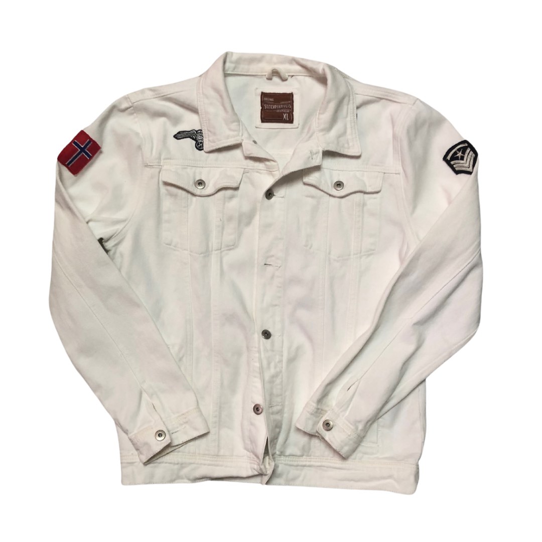 Stitches and rivets denim jacket, Men's Fashion, Coats, Jackets and