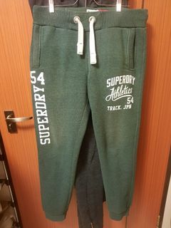 Superdry Fleeced Sweatpants / Joggers, Green, Size Medium, Very Good Condition