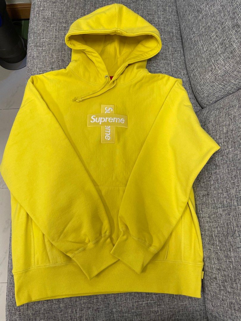 Supreme Cross Box Logo Hoodie, 名牌, 服裝- Carousell