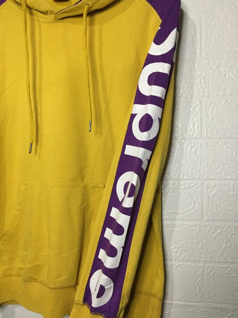 Yellow and sales purple supreme hoodie