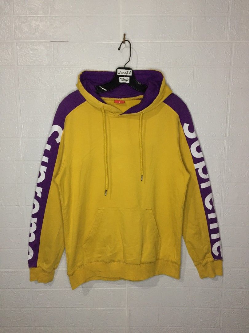 Yellow and sales purple supreme hoodie