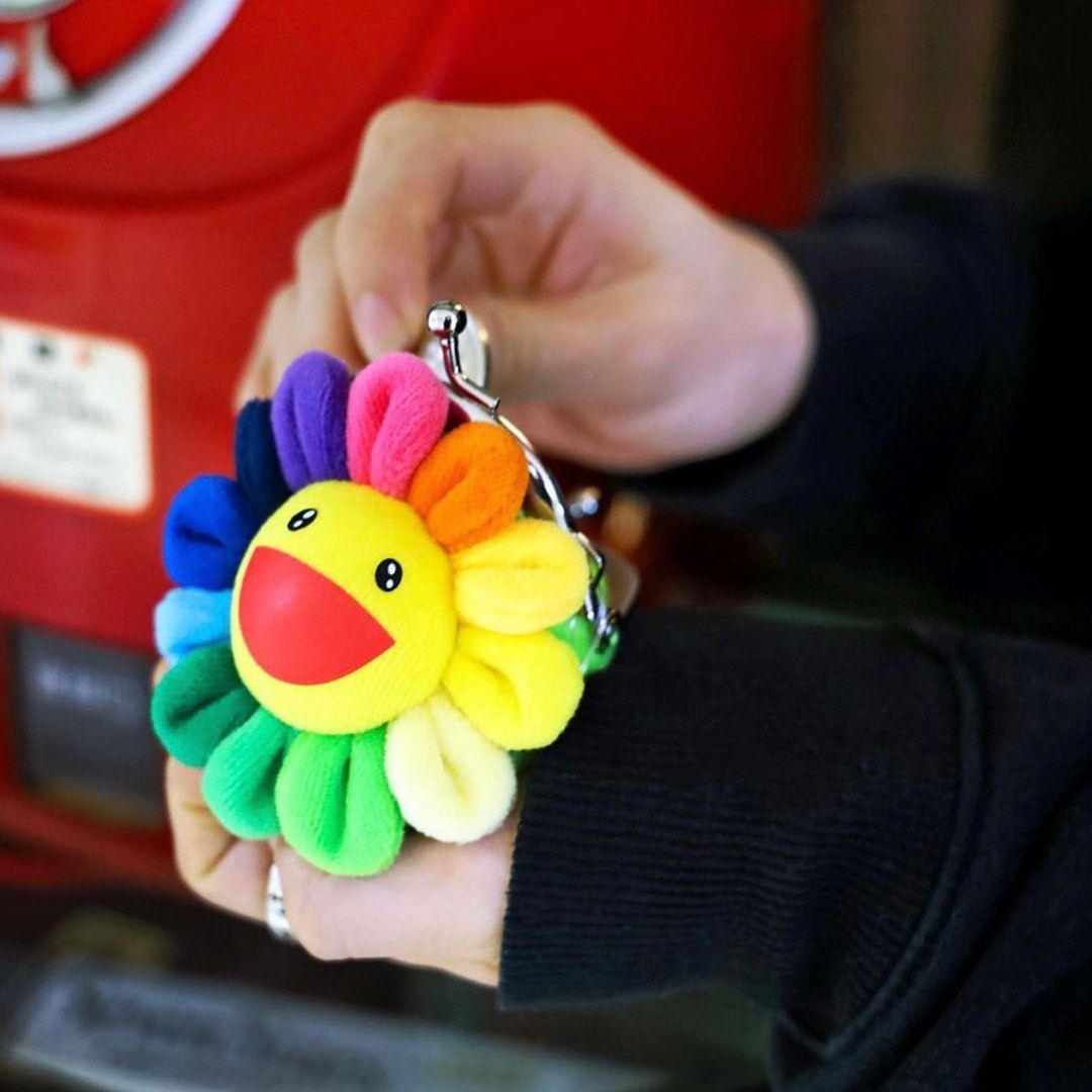 Limited takashi murakami Flower Rainbow Plush Bag kaikai kiki Mini Coin  Backpack