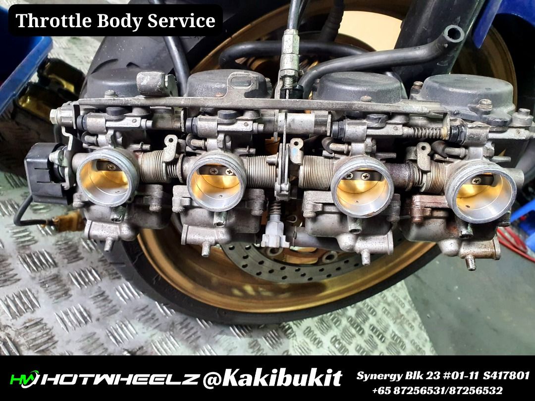 THROTTLE BODY SERVICE & FUEL INJECTOR CLEANINGHONDA CB400/SUPER FOUR