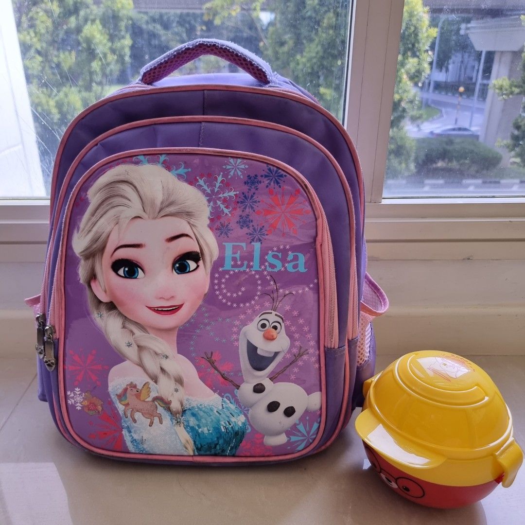 Frozen school bag on sale and lunch box