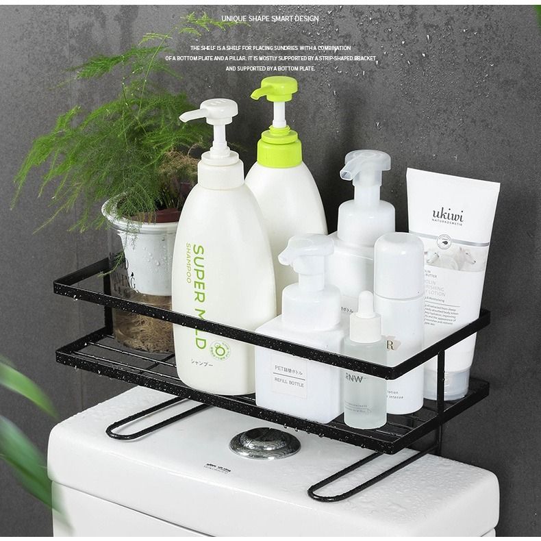 Toilet Bowl Rack Bathroom Organiser Flush Tank Rack, Furniture & Home ...