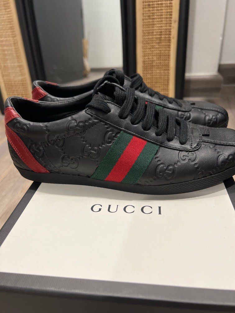 black gucci trainers