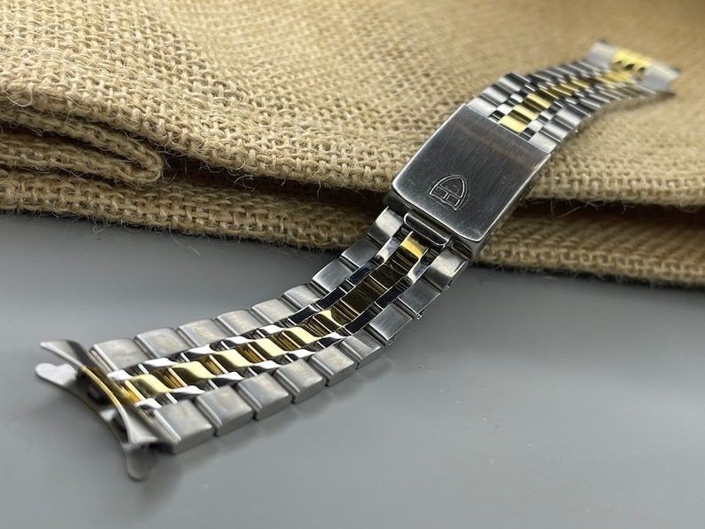 Tudor 20mm two tone jubilee rice beads bracelet band stainless