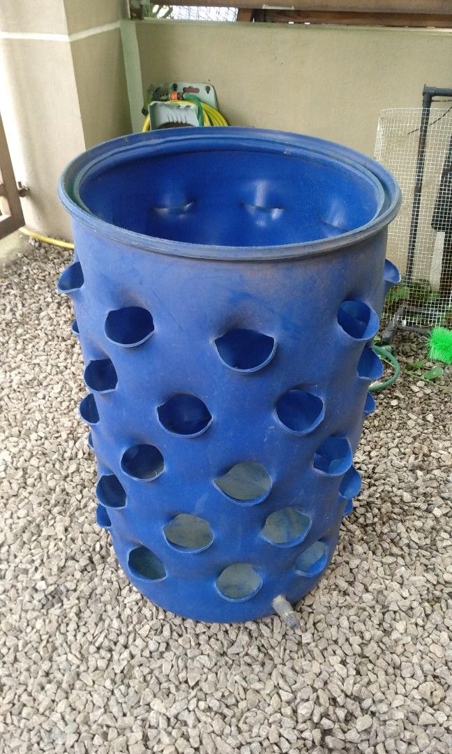 Unfinished Barrel/drum planter tower, Furniture & Home Living