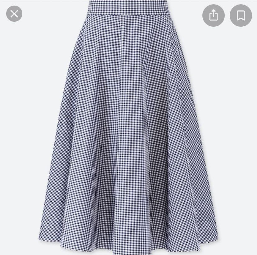 Uniqlo best sale gingham skirt