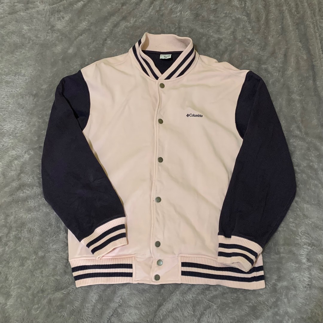 Varsity Jacket Columbia Second Fesyen Pria Pakaian Baju Luaran