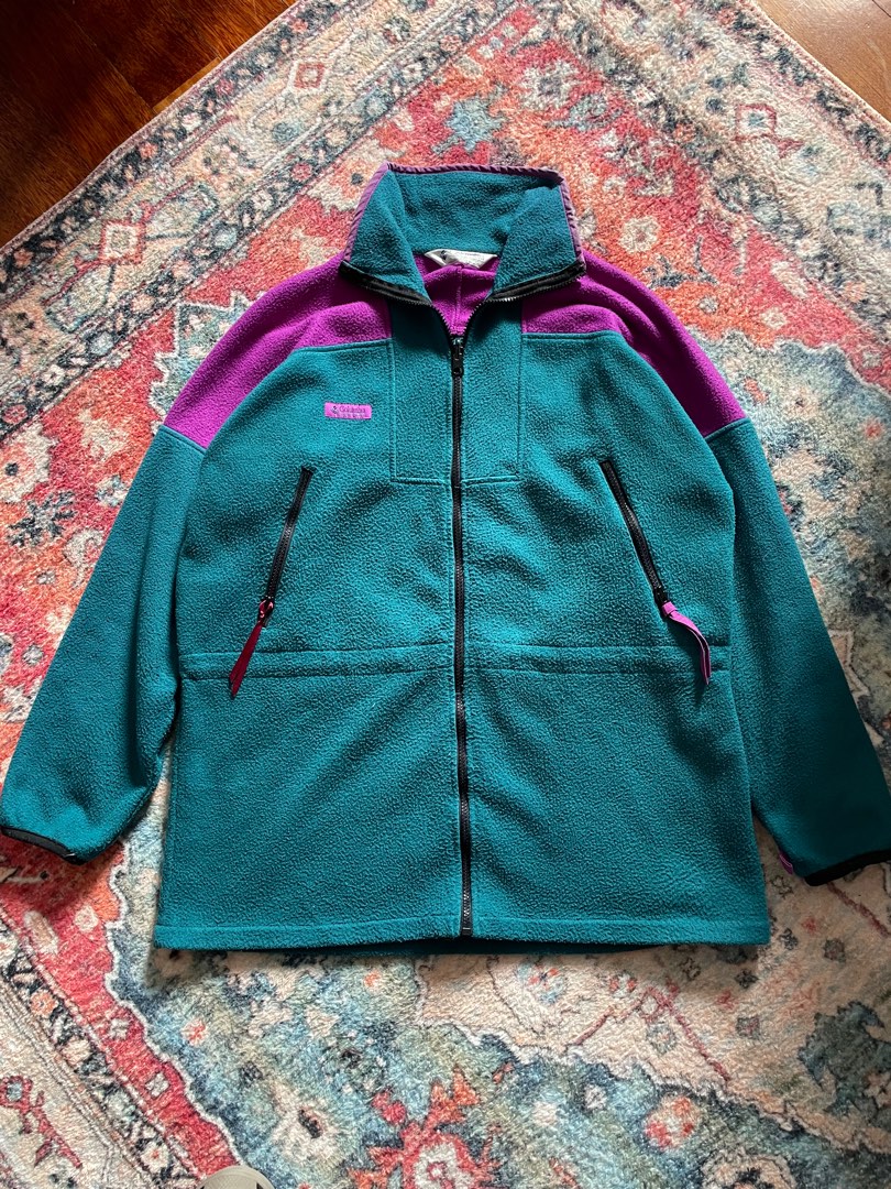 Vintage columbia fleece sales jacket