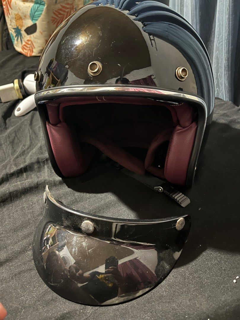 Vintage half face helmet, Motorbikes, Motorbike Parts & Accessories