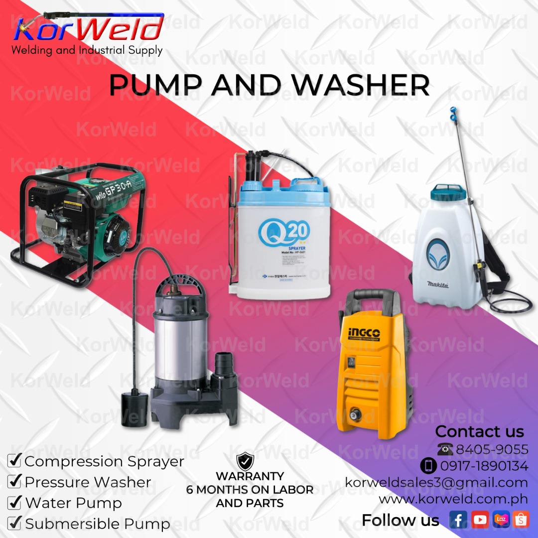 Water Pump, Submersible, Sprayer and Pressure Washer, Commercial