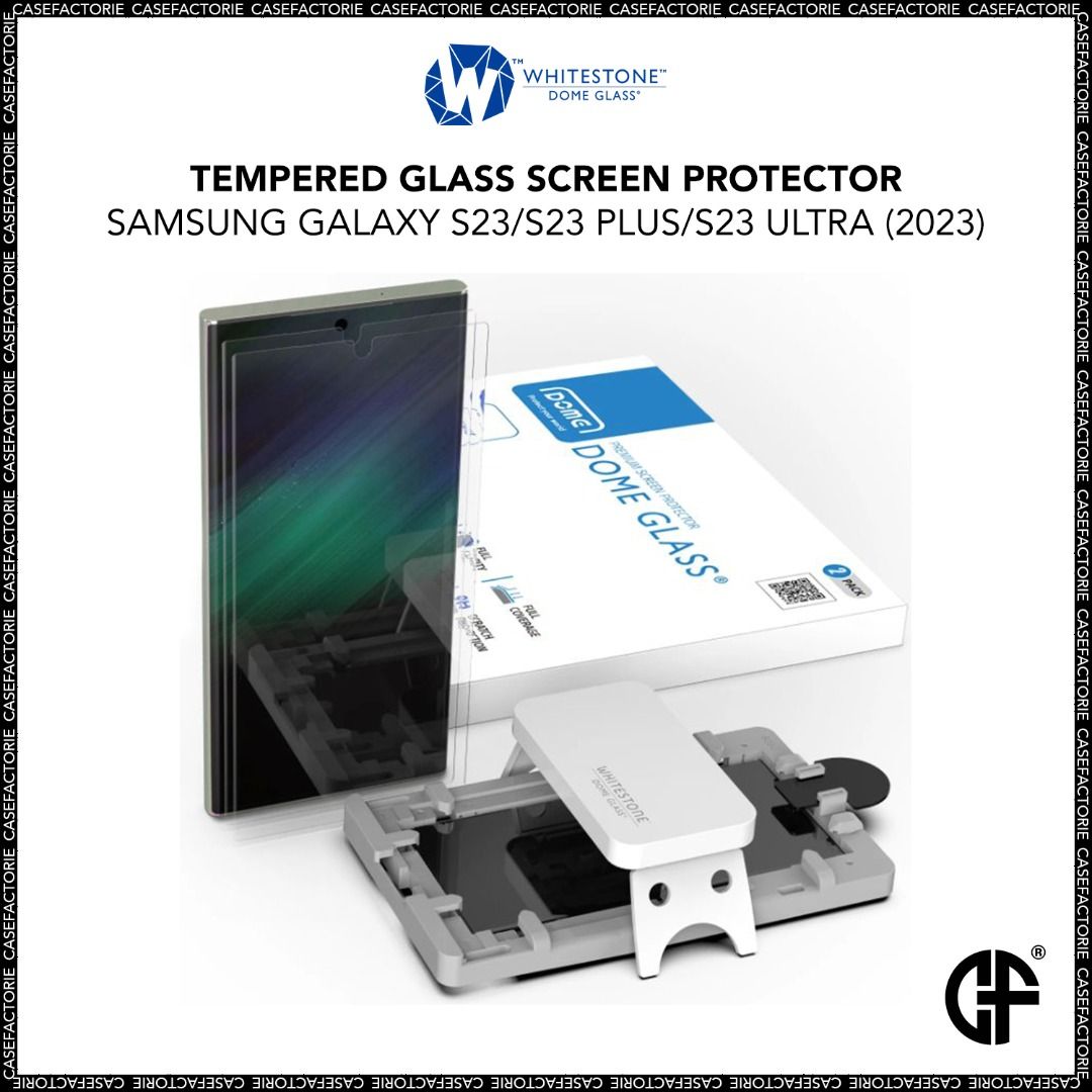 Whitestone Dome Tempered Glass Screen Protector for Samsung Galaxy S23 ...