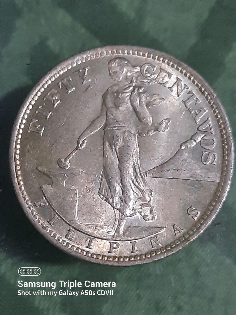 1945 Fifty Centavo USPI Coin, Hobbies & Toys, Memorabilia