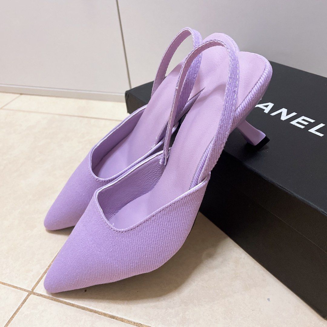 Purple kitten clearance heels