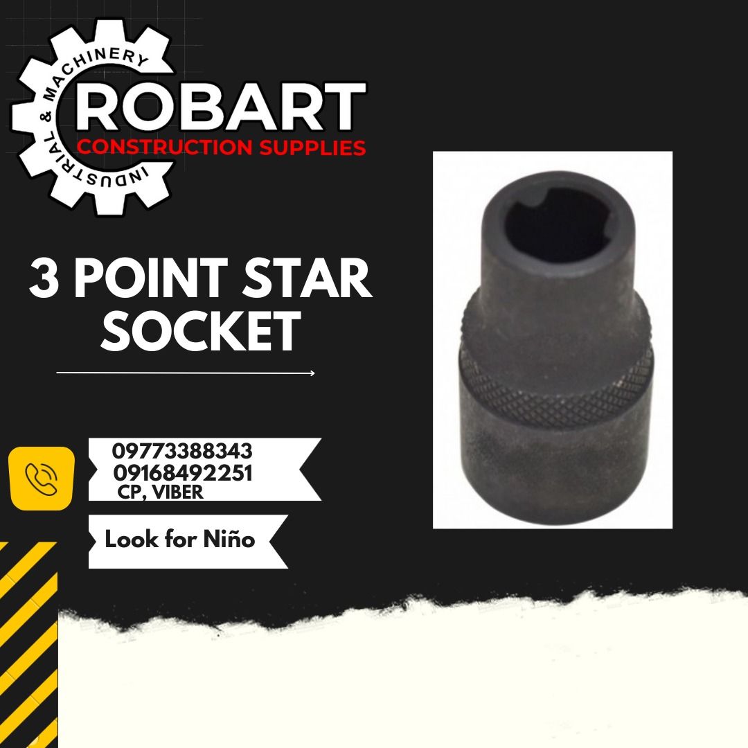 3 POINT STAR SOCKET, Commercial & Industrial, Construction Tools