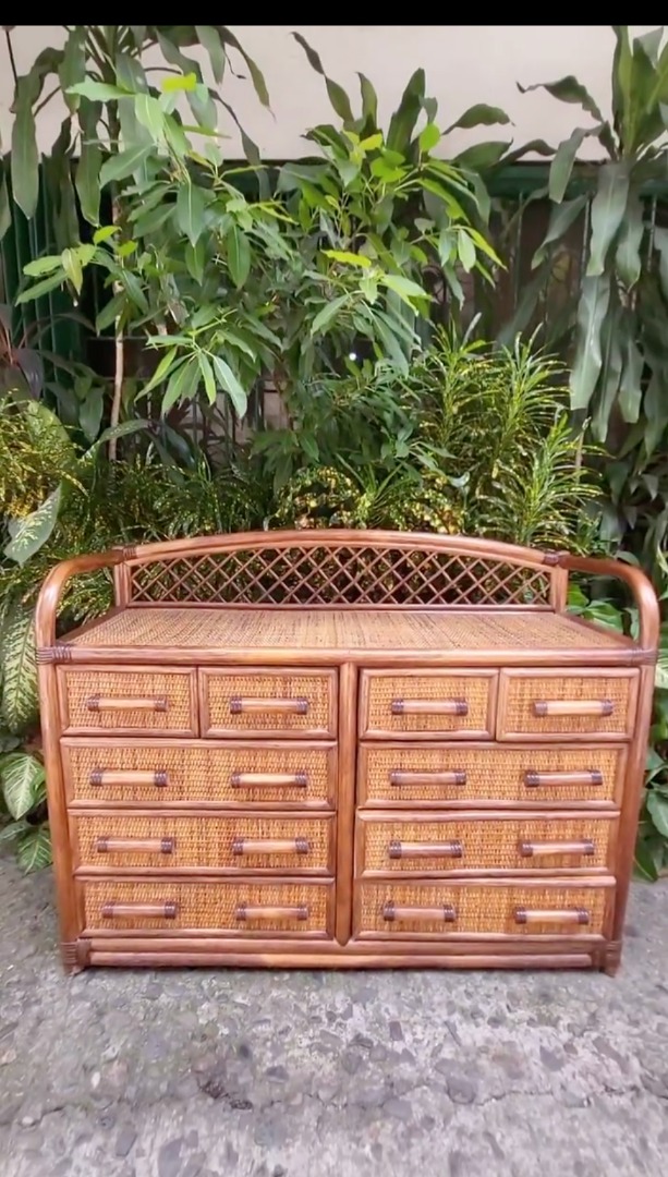4 Layer Multipurpose Low Rattan Drawer, Furniture & Home Living ...