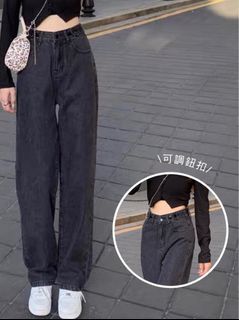 可調扣牛仔褲