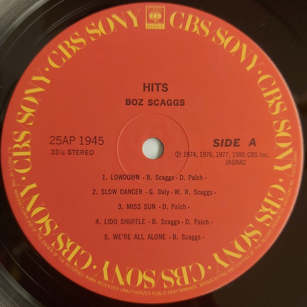 超人気 Boz Scaggs Down Two Then Left lp ecousarecycling.com