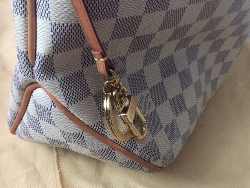 100％ Authentic Louis Vuitton Delightful MM Damier Azur Tote