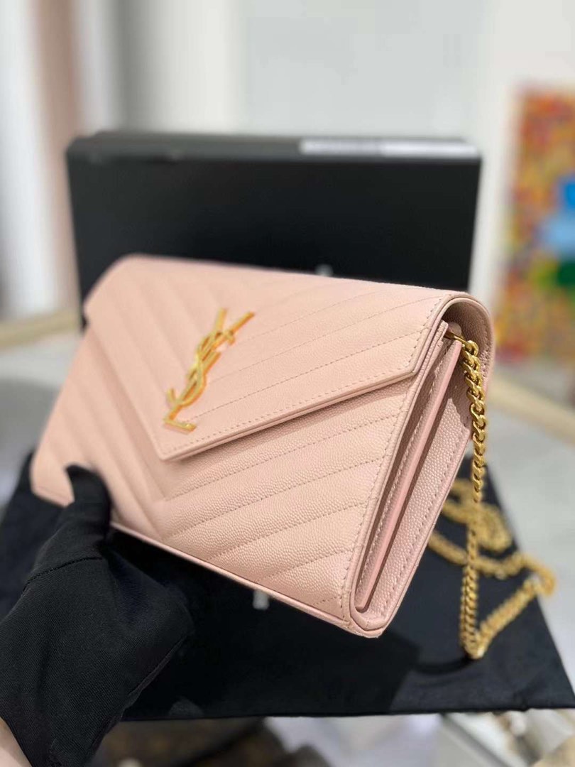 Ysl large 2025 wallet on chain