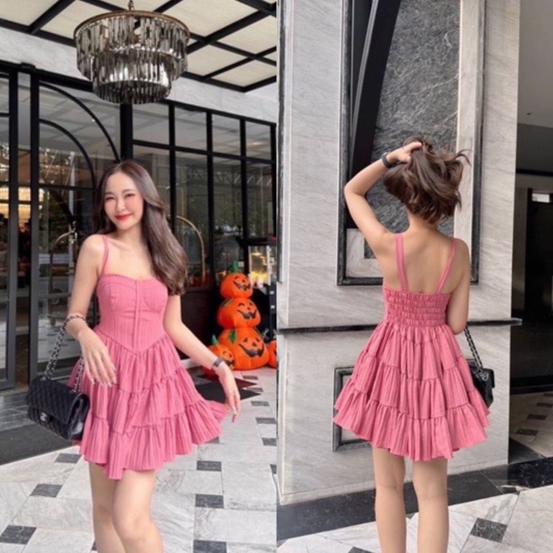 Pink One Piece Dress Women s Fashion Dresses