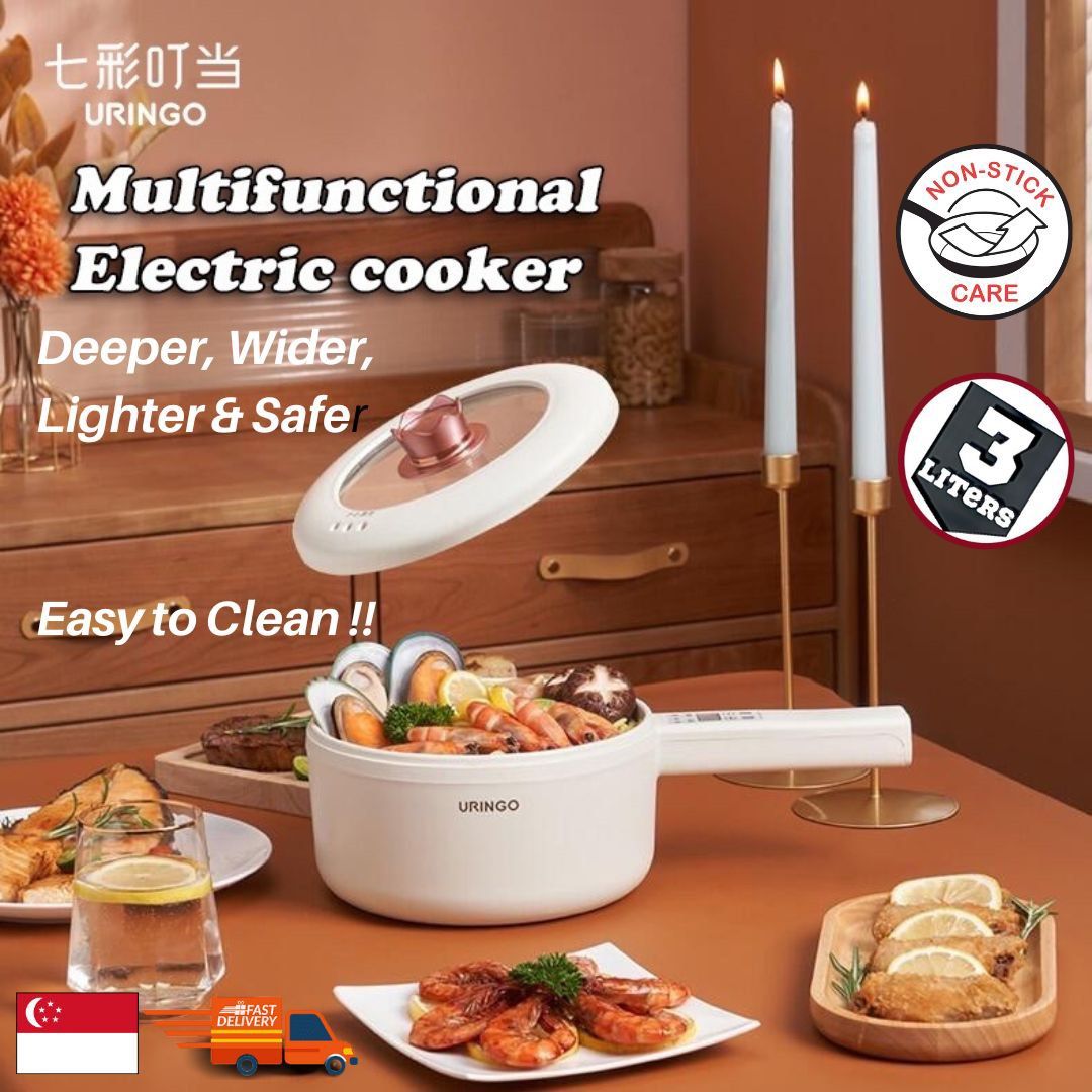 Uringo 3l Multifunctional Electric Hot Pot Non-stick Inner Pot Electric  Cooking Pot Cooking Pot Frying Pan Household