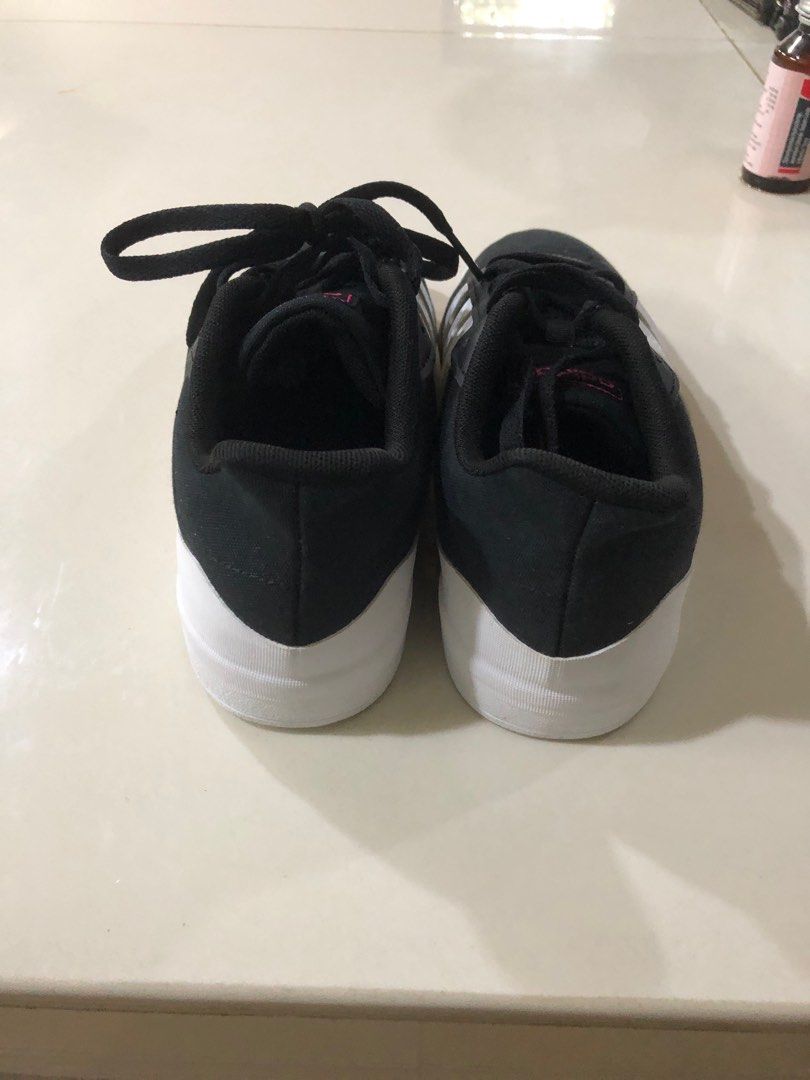 Adidas women's heawin deals sneaker  black/white/shocking pink