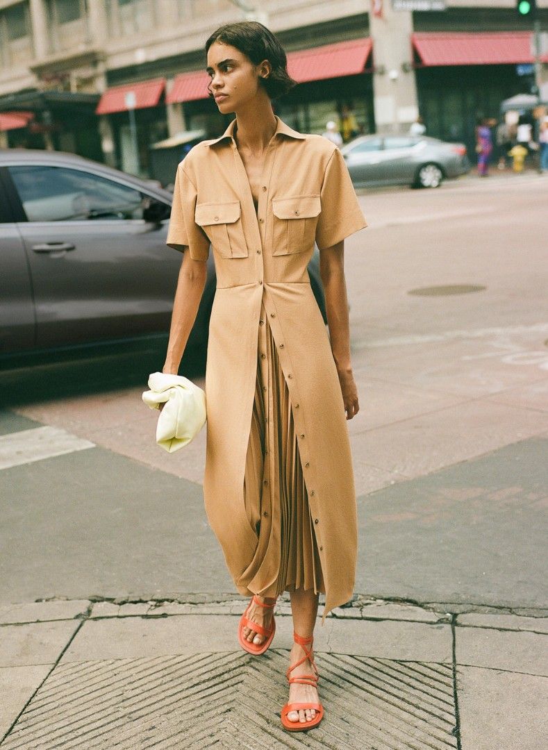 Florence pleat midi dress hot sale