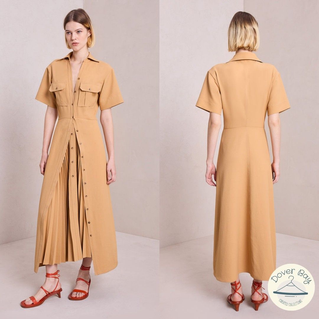 A.L.C Florence Pleated Midi Dress