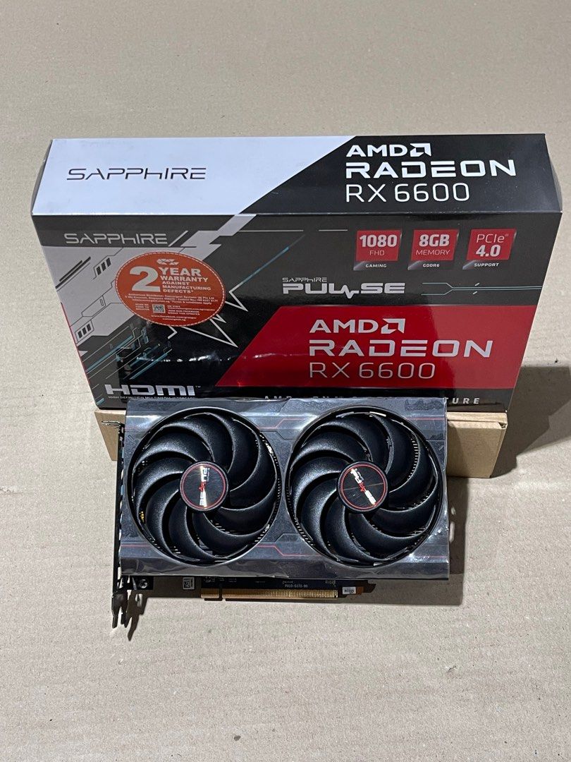 AMD Radeon Sapphire RX6600, Computers & Tech, Parts & Accessories ...