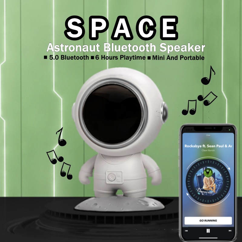 Astronaut Mini Wireless Bluetooth 5.0 Speaker 6 Hours PlayTime HiFi ...