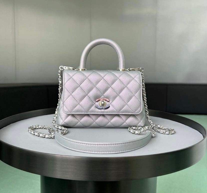 Chanel Mini Iridescent Pearly Coco Handle, Luxury, Bags & Wallets on  Carousell