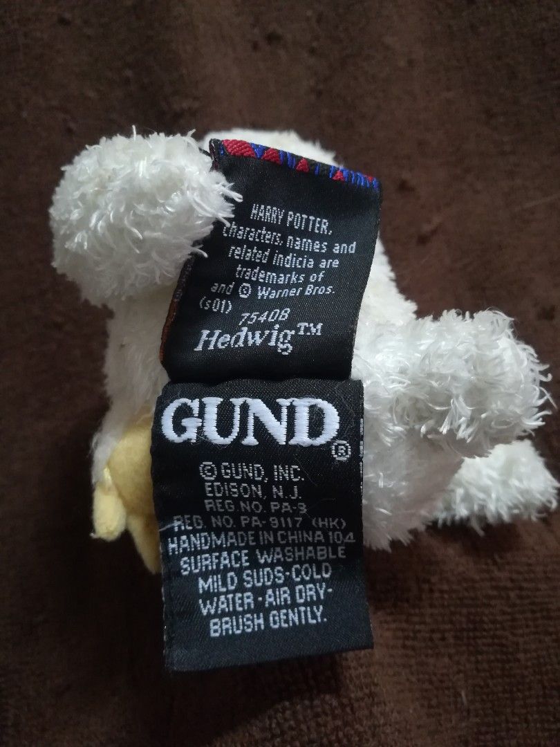 Authentic Gund Harry Potter Hedwig Owl Beanie Plush Soft Toy, Hobbies