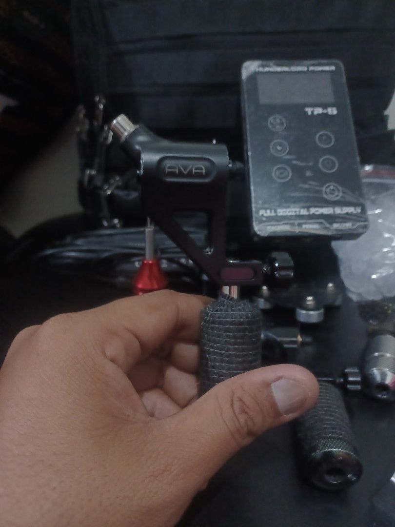 Ava Rotary Tattoo Machine (Category: Craft Supplies & Tools) located in Calamba. Submitted by aronxcore (Listing ID 1216394283, Image 3). Description: For Sale as pack!! Ava NEX Ava A2 Fast Fashion hybrid rotary Thunderlord TP-5 digital PS 2x Cartridge grip 3x Easy-lock Grip 1 bag Large ink cups RFS: Switch to pen type machine. PM for other details...