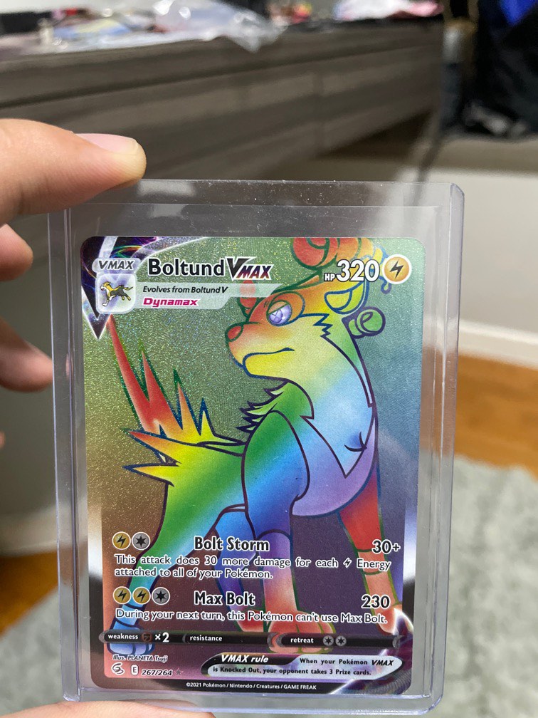 boltund vmax pokemon card value - 104/264 - Ultra Rare - Sword & Shield [1LL] Max Bolt (230) During your next turn Boltund Vmax rainbow, Toys &