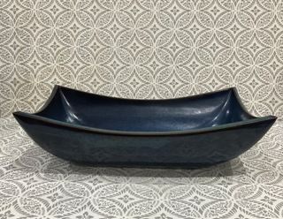 Bonsai Ikebana Cobalt Blue Glaze Square Plant Pot Vase, Fruit Serving Bowl with Sticker 14.3” x 8” x 4.5” inches - P475.00